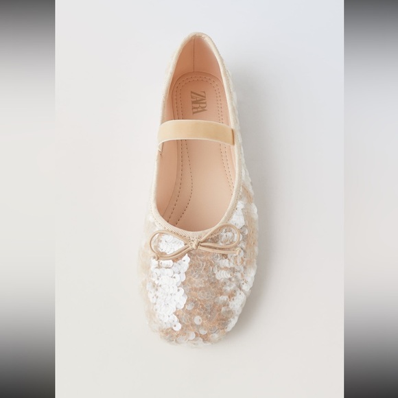 ZARA SEQUIN BALLET FLATS 2546/230 015 - Picture 3 of 5
